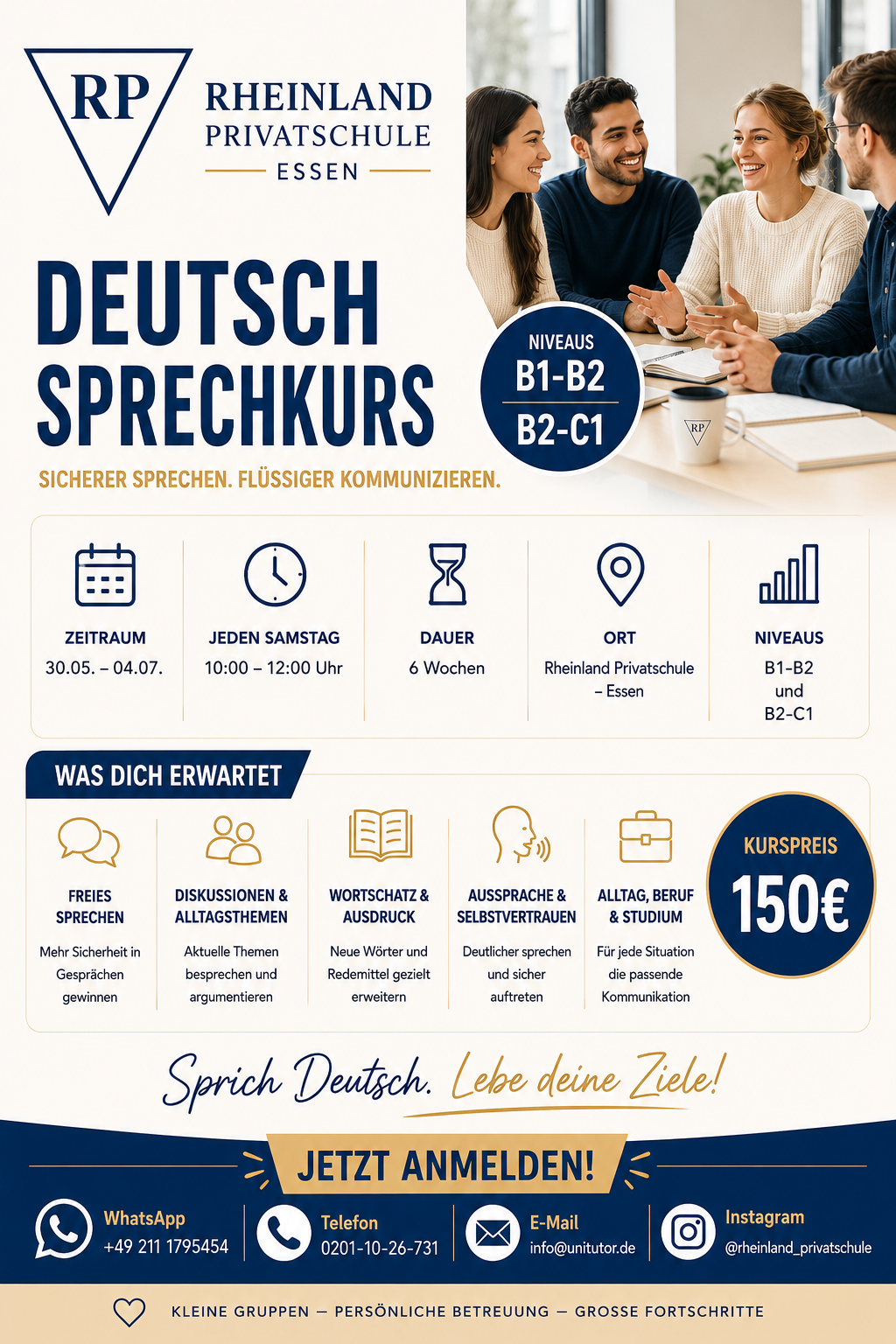 Blog: Deutsch Sprechkurs in Essen für Studium und akademische Kommunikation - Rheinland Privatschule
