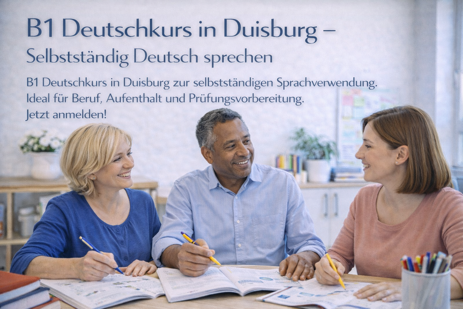 B1 Deutschkurs in Duisburg – Sicher und selbstständig kommunizieren