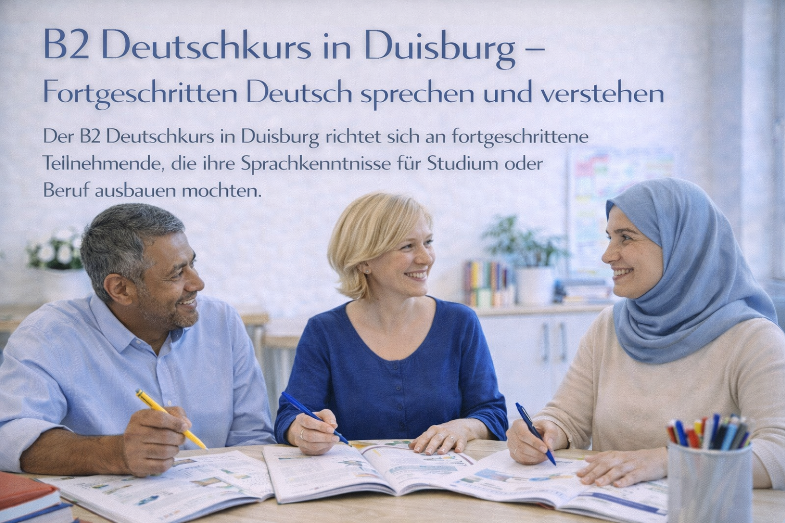 B2 Deutschkurs in Duisburg – Fortgeschritten Deutsch sprechen und verstehen