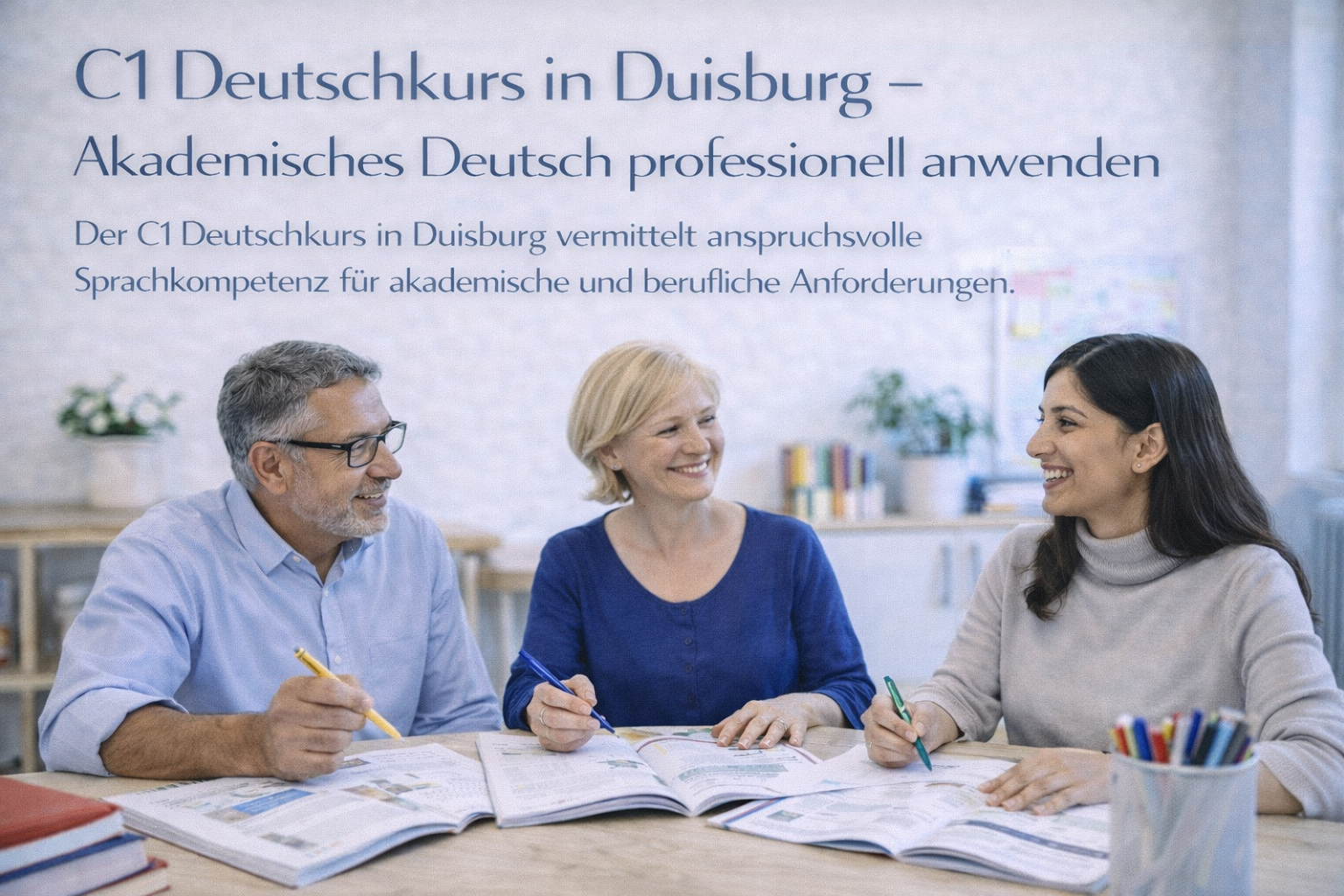 C1 Deutschkurs in Duisburg – Akademisches Deutsch professionell anwenden