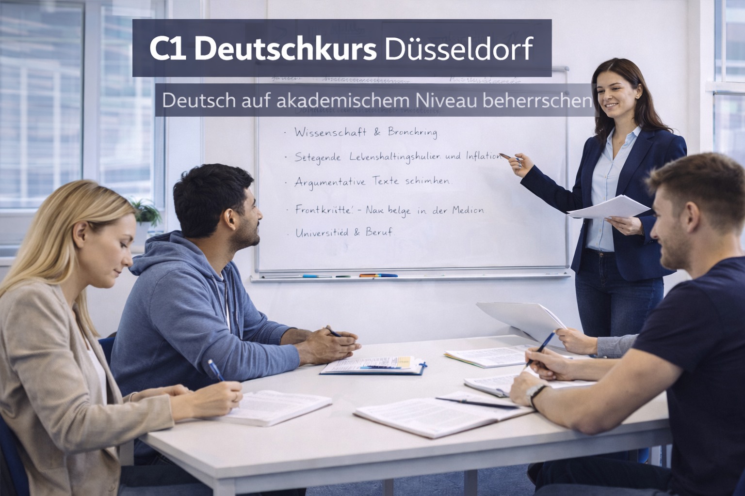 Blog: B2 Deutschkurs Düsseldorf – Fortgeschritten Deutsch sprechen und verstehen - Rheinland Privatschule